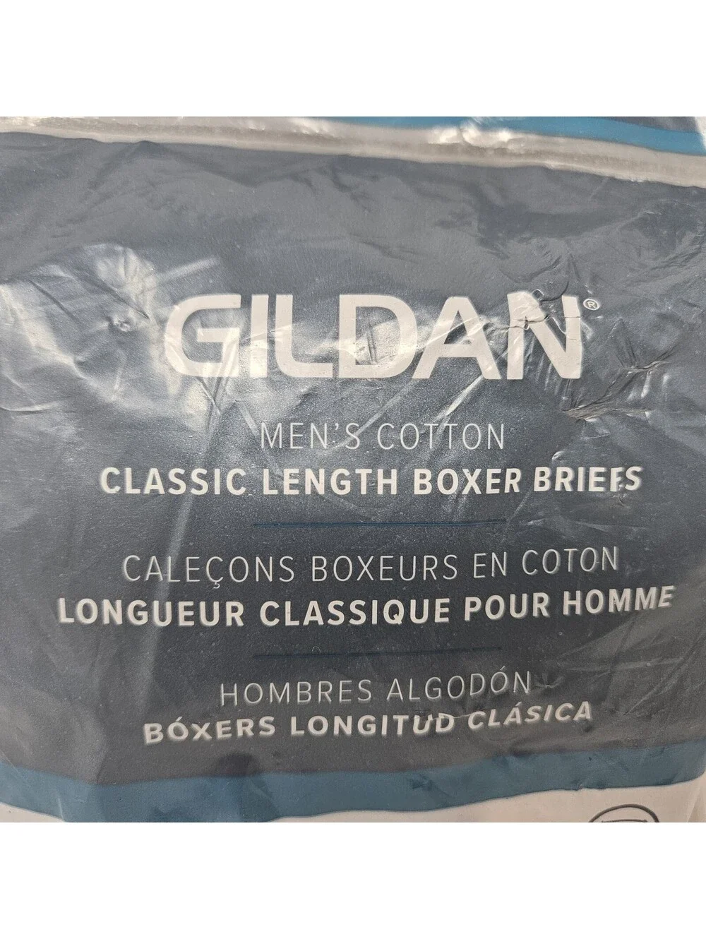 Gildan Boxer Briefs Mens 3XL Classic Length 3-Pk Moisture Wicking Cotton 3 Color